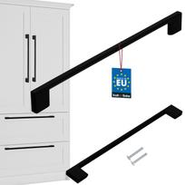 Kotarbau® Virtuvės baldų rankenėlė Klasikinė Moderni Stačiakampė Ilga Matinė Juoda 289 Mm Atstumas Tarp Varžtų 256 Mm