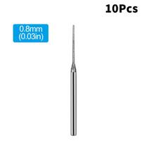 Coated Jewelry Drill Bits 10Pcs Set 0.8-2.5mm 2.35mm Shank Suitable for Glass Jade Amber Beads