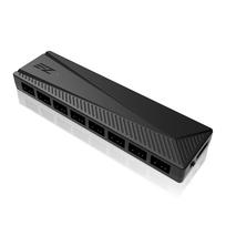 EZDIY-FAB 3-in-1 ARGB PWM Fan Hub, 8-Port PWM 4-Pin & 8-Port 5V 3-Pin, 12V RGB Motherboard Sync Compatible Controller, SATA Power Input, Adapter for