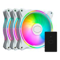 COOLER MASTER MasterFan MF120 Halo White Edition PC Case Fan 120mm RGB 3-Pack MFL-B2DW-183PA-R1 FN1641