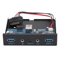 USB 3.1 Floppy Disk Drive Front Panel, 5Gbps Transmission Speed, 3.5-inch Soft Drive Panel with 3.5-inch Floppy Drive Bit, for Computer Cases, USB