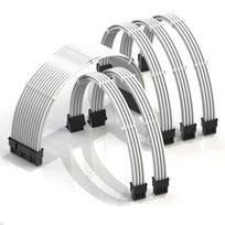 LINKUP - AVA 30cm PSU Cable Extension with Sleeve, Custom Mod PC Power Supply, Braided with Comb, Compatible with RTX3090, 6-Pack  1x 24P  2x 8P