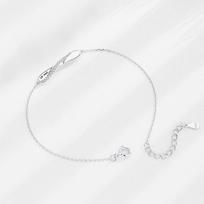 Korean Möbius Ring Couple Bracelets: Pure Silver Woven Cord, Unisex, Niche Design, Perfect Gift Pure Silver