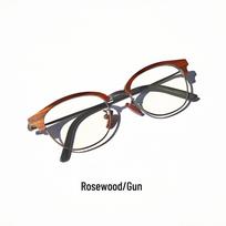 Artistic Retro Unisex Sandalwood Optical Glasses with High-End Feel rožinis miškas