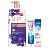 Lux Enchanting Lotus 500g Shower Gel & Crest 3D White 120g Toothpaste Bundle