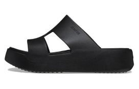 Crocs Slip Resistant Abrasion Resistant Quiet Slide Slippers Women's Black 209409-001 34-35
