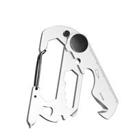 Multifunction Multi Pocket Tool Camping Climbing Outdoor Keychain Bottle Opener Key Ring Carabiner sidabras