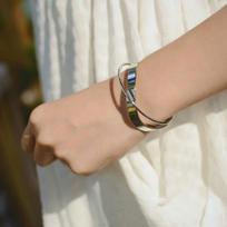 Retro Polished Gold Punk Metal Bracelet Wristband auksas