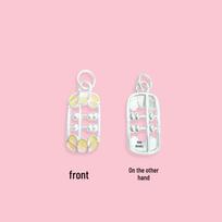 Sterling Silver Epoxy Ruyi Abacus Pendant Charm for DIY Jewelry.