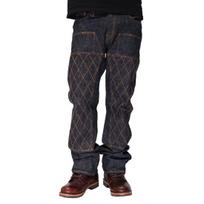 Kojima Genes 13oz Diamond Stitch Double Knee Straight Stretch Jeans Denim Made in Japan One Wash Men's RNB-107 Indigo-38