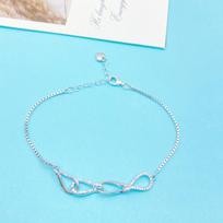 Korean-Style S925 Sterling Silver Mobius Bracelet for Women - Simple, Light, and Versatile Fashion for Any Occasion S925 Silver