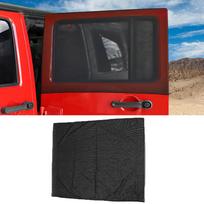 2 vnt. Automobilio šoninio lango užuolaidėlė nuo saulės UV apsauga Tinklelis Galinio lango uždangalas Jeep Wrangler TJ JK JL JT 1997-2025 Priedai