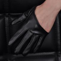 Leather Punk Hip Hop Gloves Half Palm Full Finger Gloves Sexy Party Performance Gloves Nightclub Pole Dancing Mittens juoda