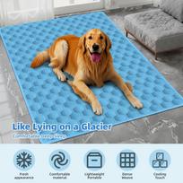 Summer Ice-Cool Pet Cooling Pad 2026 New Upgrade, Breathable Mesh Dog Bed Mattress, Portable Heat Relief Sleeping Mat for Pets (Blue,M-40x50cm)