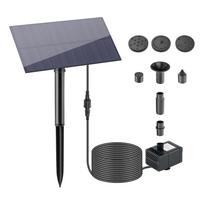 10W 5V Solar Water Pump Garden Decoration with Stake Solar Panel Fountain Watering System Energy Saving 180L/h Kit for Fish Tank