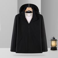 Men's Autumn Windproof Fleece-Lined Windbreaker Jacket L juoda