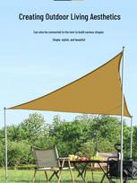 Triangle Sunshade Tarp: 210D Polyester, UV & Rainproof Oxford Cloth for Outdoor Use 1.6x1.6x1.6 pilka