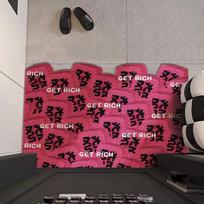 Fa Cai Mahjong Entrance Door Floor Mat, Silk Ring Foot Mat Can Be Cut At The Entrance, And The Corridor Enters The Door To Remove Dust And Rub Soil, 40*60cm