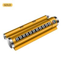 1PCS Metal Car Temporary Parking Card Rotatable Phone Number Plate For Alfa Romeo 159 Giulietta Giulia 147 Mito 156 166 Stelvio auksas