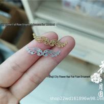 Phoenix Tail Ancient Style Hairpin for Xinyi Barbie Doll - Miniature Pure Copper Epoxy Metal Flower Pieces 235~241 300 pieces of Small No. 238