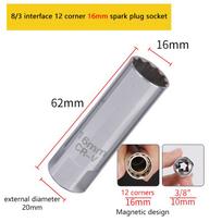 14mm 16mm Magnetic Spark Plug Sleeve Wrench Adapter Installation Repair Car Motorcycle Removal Tools Special Socket Wrench