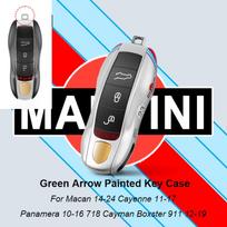 Car Key Case For Porsche Macan Panamera Taycan Cayenne 718 Macan 911 Modification Key Cove Race Version Keycase