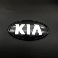 ABS Car Front Hood Emblem Rear Trunk Modified Badge For KIA Logo Sportage K5 R Sorento Carens Steering Wheel Styling Accessories SW-6 x 3.3cm juoda