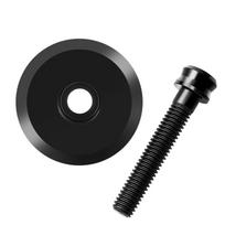 MUQZI Titanium Top Cap MTB Headset Top Cap MTB Road  Folding Bike Headset Stem Cover with Titanium Bolt M6 x 35mm Black Kit
