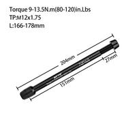 ZTTO Trainer Thru Axle Adapter 160-172 166-178mm Quick Release Skewers Thru Axle Riding Platform M12x1.0/1.5/1.75 Thread M12x1.75x166-178mm