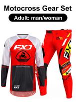 motocross gear set Enduro cross Jersey Pant Kits Racer Gear Set Off-road Mens Kits Women's mountain Downhill Motorcycle MX XL-36