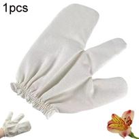 White Gloves Raw-Silk Massage Gloves Massage Raw-Silk Gloves Exfoliating Gloves Massage Shower Gloves