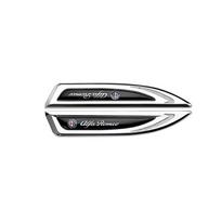 2PCS Metal Car Styling Side Door Body Fender Stickers Knife Badges Decoration For Alfa Romeo Giulietta Giulia GT Brera Tonale