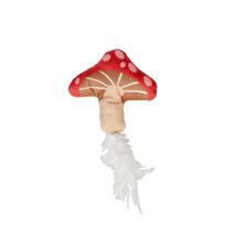 Catnip Plush Mushroom Cat Toy with Feather Attachment Interactive Pet Toy for Cats Soft Durable Design Safe for Play One Size