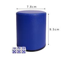 Silent Shaker Leather Dice Cup Set with Sound-Dampening Base Tray