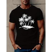 Coconut Palm Men's Short Sleeve T-shirt Summer T-shirt Top S juoda