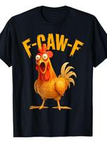 Juokingas F-Caw-F Vištos FCAWF Vištos Unisex Marškinėliai L orange