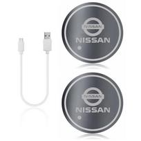 LED Light Car Coasters Light Mats 7 Colors Cup Holder Pad For Nissan J10 X-Trail Qashqai Juke Leaf Micra NOTE Patrol Pulsar