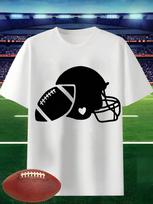 Football Helmet Graphic Unisex T-Shirt L