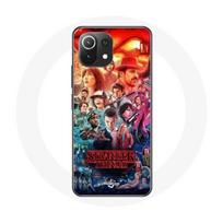Coque pour Xiaomi Mi 11 Lite Stranger Things Teaser Saison 4 Affiche Personnages Art