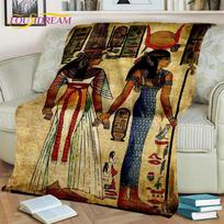 Egyptian Mythology Pharaoh Hieroglyphics Blanket,Soft Throw Blanket for Home Bedroom Bed Sofa Picnic Travel Office Cover Blanket 75x90cm