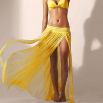 Women's Beachwear Summer Fashion Sexy Bikini Cover Up Women's Wrap Skirt One Size geltona