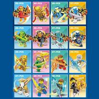 Movie Action 16 Mini Figures Dolls Building Blocks Bricks Model Kit Birthday Christmas New Year Childrens Day Gifts for Kid Boy No Box white