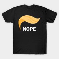 Men Black Print T-shirt Super Large TShirt Nope - Anti Trump No-Cut Transfer Paper Print Cotton Tshirt S juoda