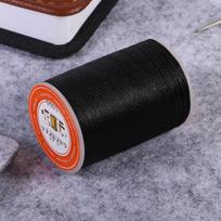 160m Ritinys 0,45mm Poliesteris Odos Siuvimo Apvalus Vaškuotas Siūlas Virvelė DIY Rankdarbiai (Juoda)