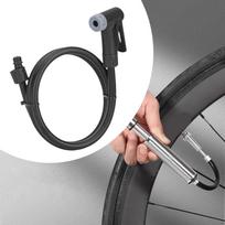 Bicycle Air Pump Hose Adapter 1M Extension Tube Accessories Lightweight Replacement 10mm Pump Pipe black