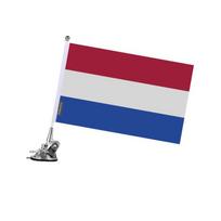 Mât à Ventouse – Drapeau des Pays-Bas – 27 x 35 cm – Polyester – Acier Inoxydable – Pixelforma