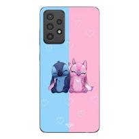 Phone case - MANIACASE - Samsung Galaxy A72 - Silicone - Soft - Cute Stitch Angel juoda