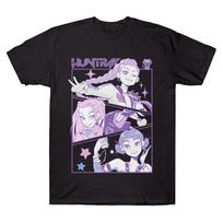 KPop Demon Hunters Print Graphic Cotton Tshirt Summer Y2K Women Men Clothes Hot Anime Aesthetic Short Sleeve Comfortable T-shirt XS juoda