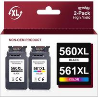 Ink Cartridges - ETHNICS ORIGINS - Canon 560/561 XL - 2-Pack - Black and Color - Compatible Pixma