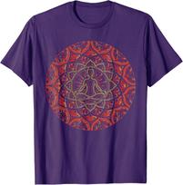 Buddha Mandala Yoga Meditation Graphic Tee Breathable Cotton Casual T-Shirt S